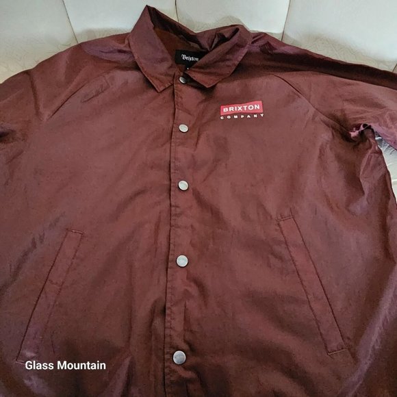 Brixton Maroon Windbreaker Jacket - Picture 5 of 13